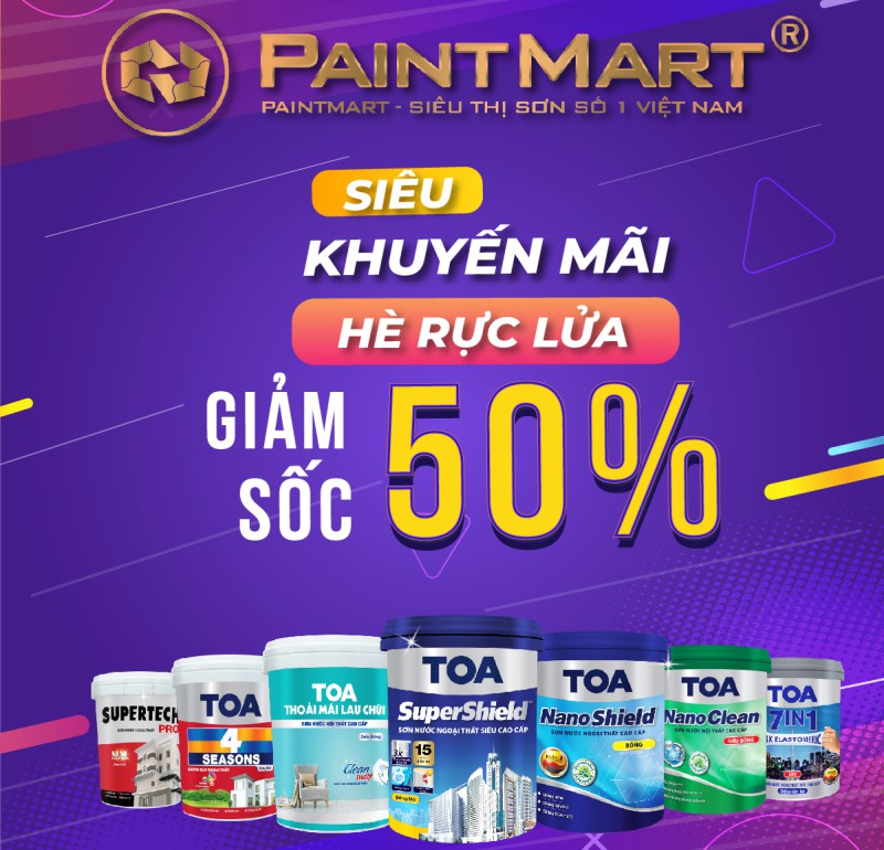 Khuyến mãi sơn Toa, giảm đến 50%